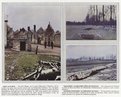 Soisy-aux-Bois、チャプトンの近くのドイツの塹壕、大きなドイツの塹壕 作： Jules Gervais Courtellemont